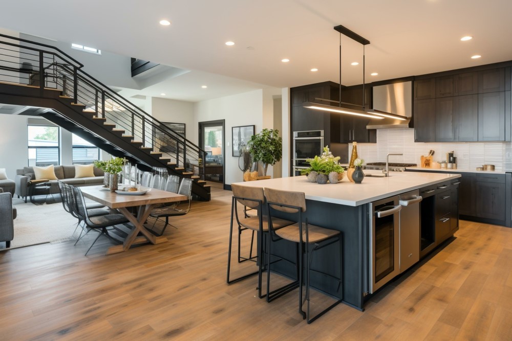 moder house hardwood floor installation