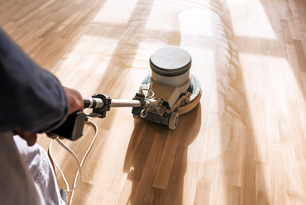 sanding hardwood flooring